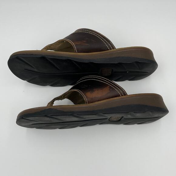 Dr. Martens Men’s Brown Leather Flip Flop Sandals Size 8 - Picture 3 of 9